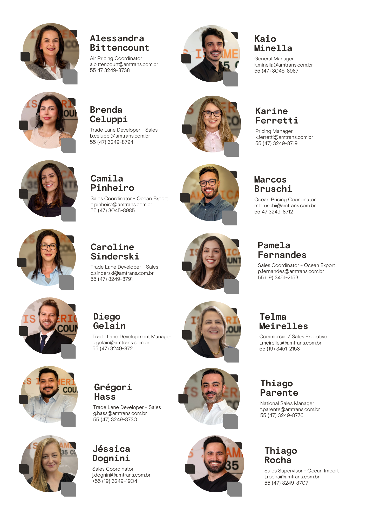 AMTRANS team members who will be at Intermodal 2026.